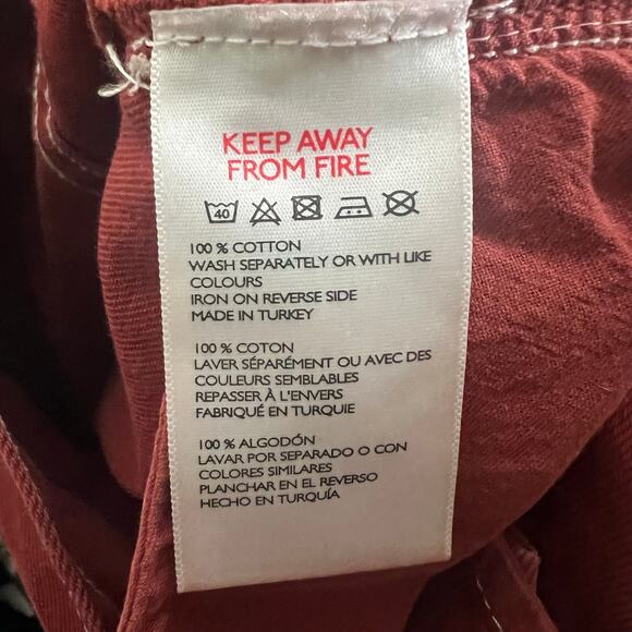 BDG Urban Outfitters Dad Jeans Womens 28 Rust Red Straight Leg 90s Retro Fall - Picture 7 of 7